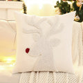 WinterJoy - Housse de coussin de fête traditionnelle avec bonhomme de neige et renne | 1+1 Gratuit