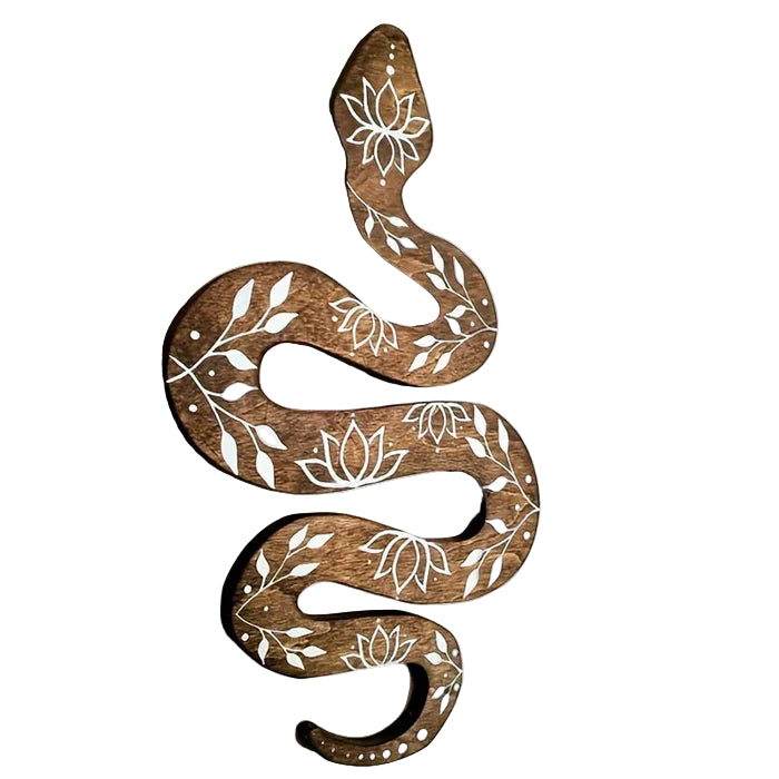 LotusSerpent – Art mural serpent d’inspiration bohème pour intérieurs spirituels