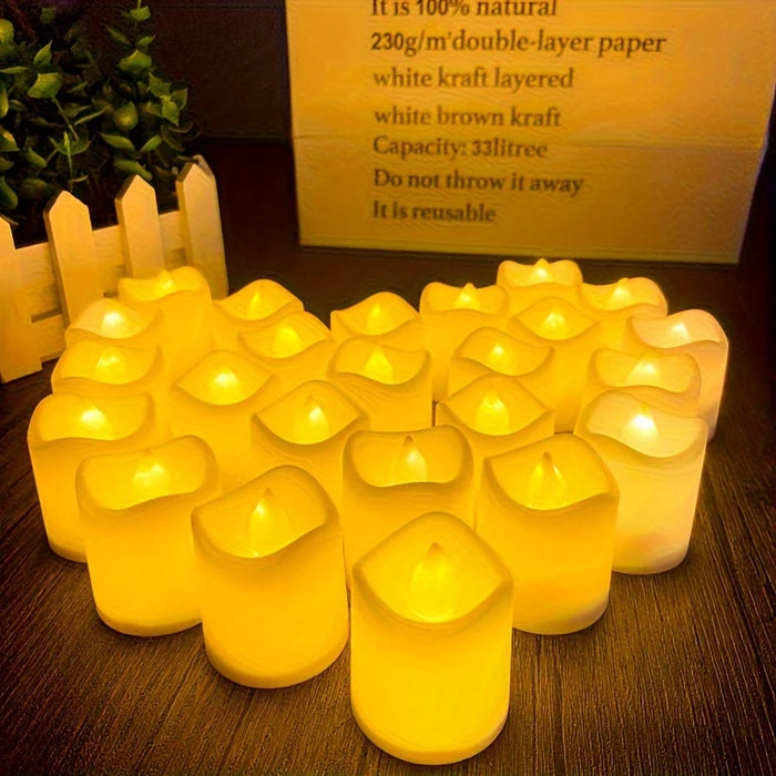 SereneFlame - Bougies chauffe-plat à piles pour une ambiance chaleureuse