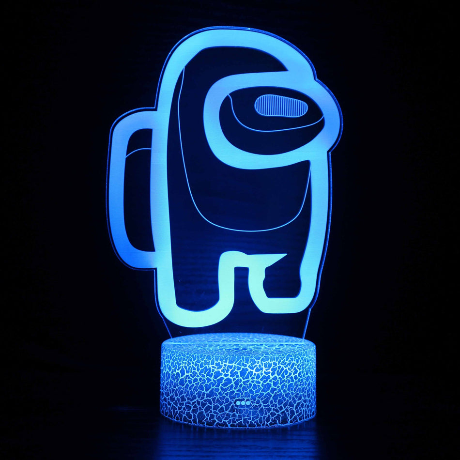 ColorGlow - 3D LED-natlampe med fjernbetjening og touch-betjening