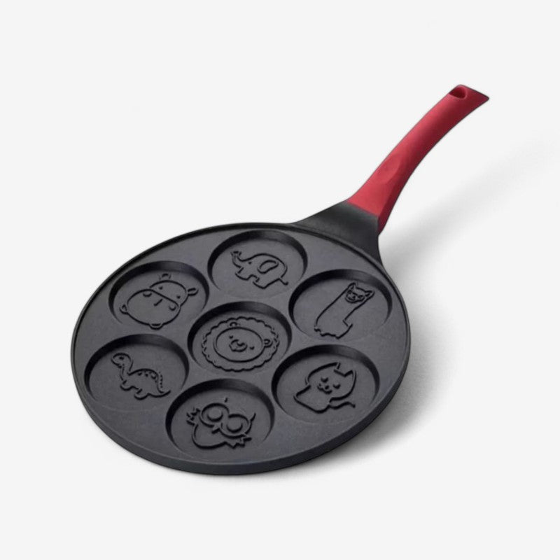 CookCrest - Rund non stick pande med håndtag og dyreformet design