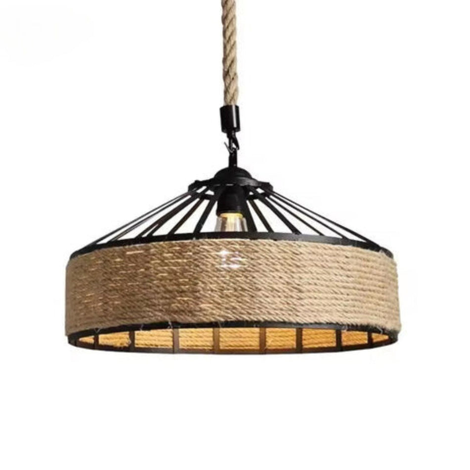 RustiLume – Suspension corde moderne avec design rustique industriel