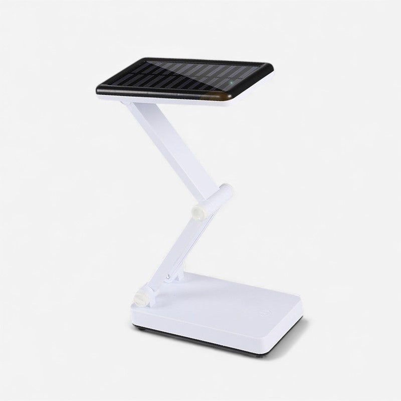 LumeFlex – Lampe de table LED pliable avec charge solaire et intensité lumineuse réglable