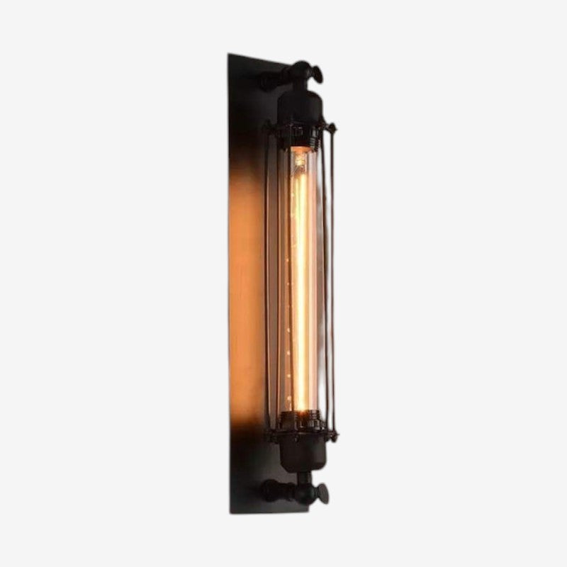 Applique murale industrielle en fer avec LED  