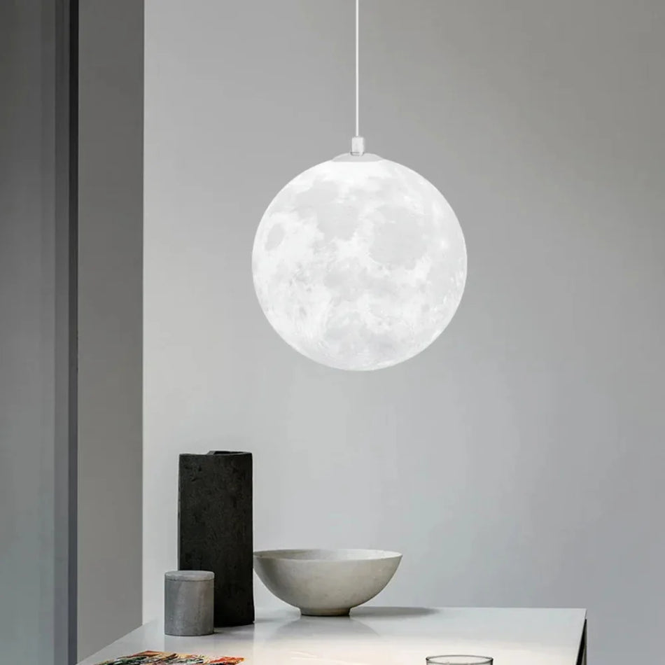 MoonGlow – Suspension moderne en forme de lune avec éclairage LED et hauteur réglable