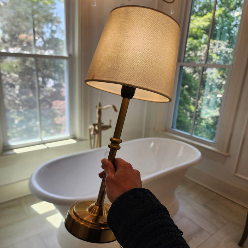 LumaMood – Lampe de table vintage sans fil avec intensité lumineuse réglable