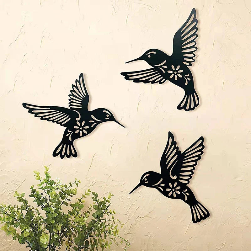 NatureFlare - Elegant metal Hummingbird vægkunst til tidløs boligindretning