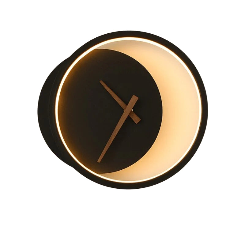 GlowArt – Horloge murale LED avec lumière ambiante et mouvement silencieux  