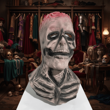 Skeletmaske med Hat til Halloween