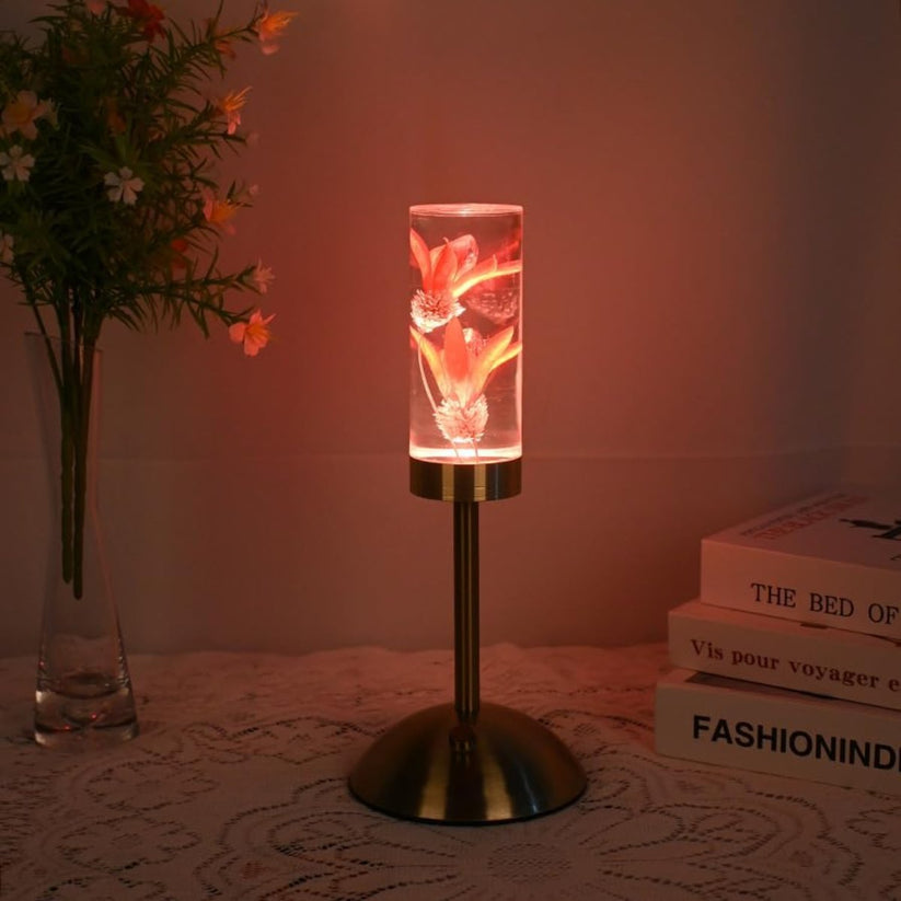 FloraGlow - Unik Blomsterdesignlampe Med Genopladelig og Ledningsfri Fleksibilitet