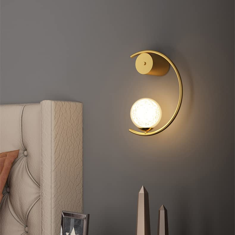 LunaGlow – Applique murale artistique inspirée de la lune avec lumière ambiante chaude