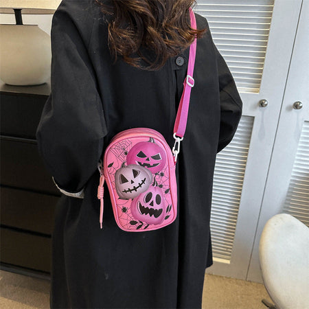 Halloween Shoulder Bag – Trendy Pumpkin Design