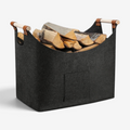 BûchePli – Panier à bois pliable avec poignées intégrées en bois