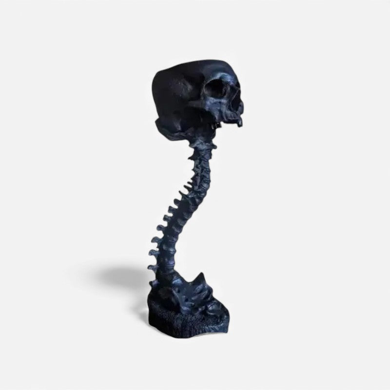 SpineArt – Dekorativ blomsterpotte med skeletinspireret og rygsøjledetaljer