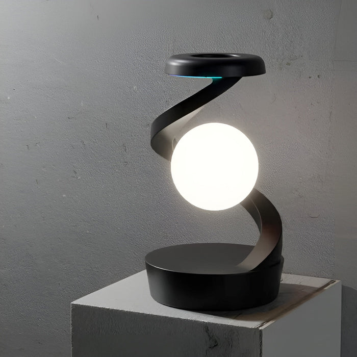ChargeSphere - Lampe flottante avec charge sans fil intégrée pour espaces modernes