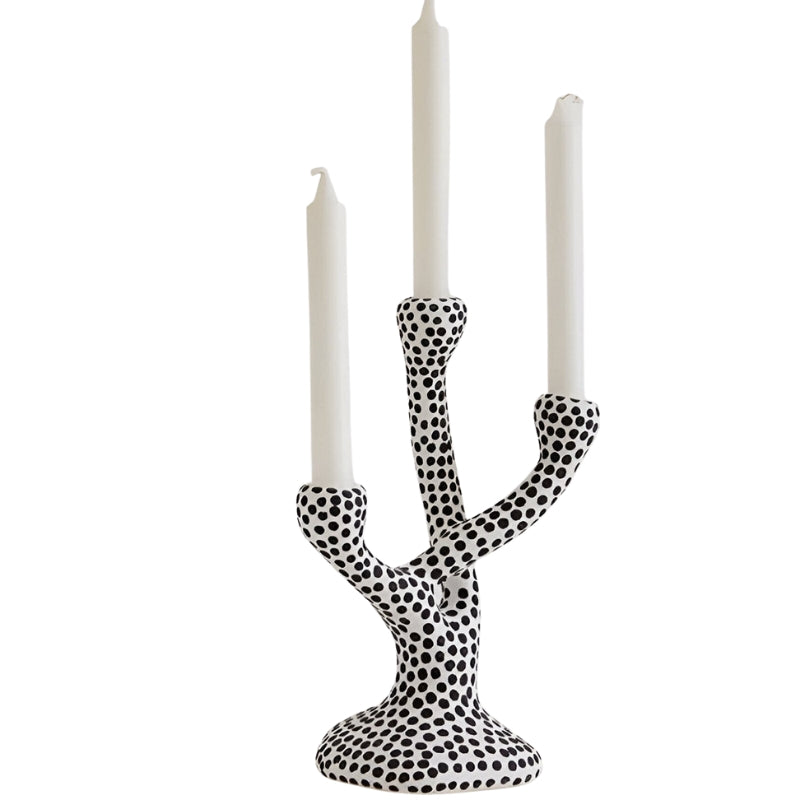 DotGlow – Bougeoir à motif à pois pour décoration intérieure