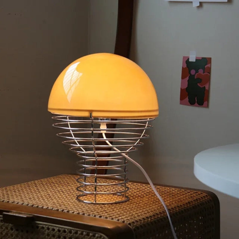 GlowPop – Lampe de table ludique en forme de dôme avec pied à cadre ouvert sculptural