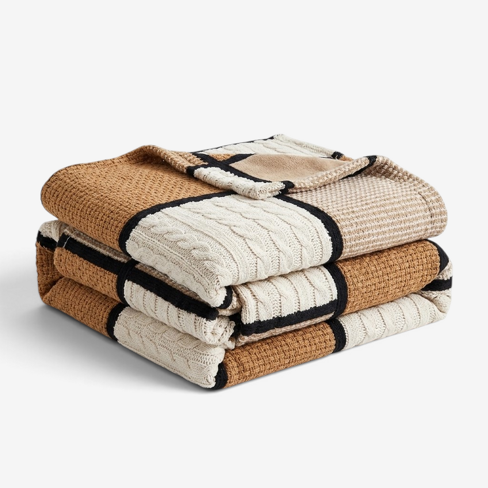 Nordhjem – Plaid med ternet design til sofa og seng