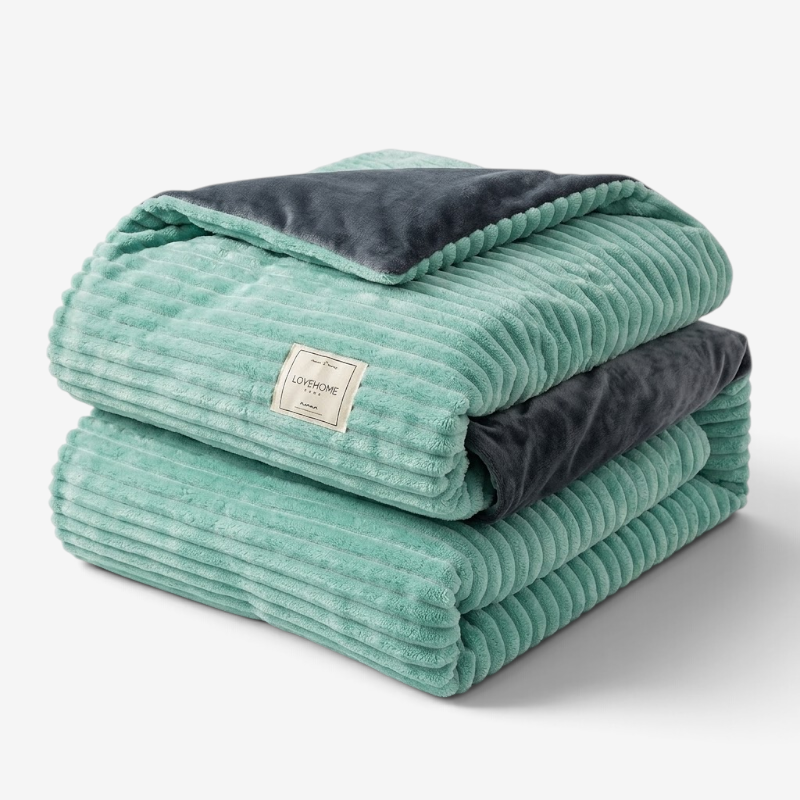 Aurevyn – Fleece sengetøj med ribmønster og matchende pudebetræk