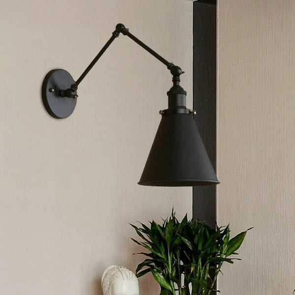 RusticBeam - Applique murale conique style ferme