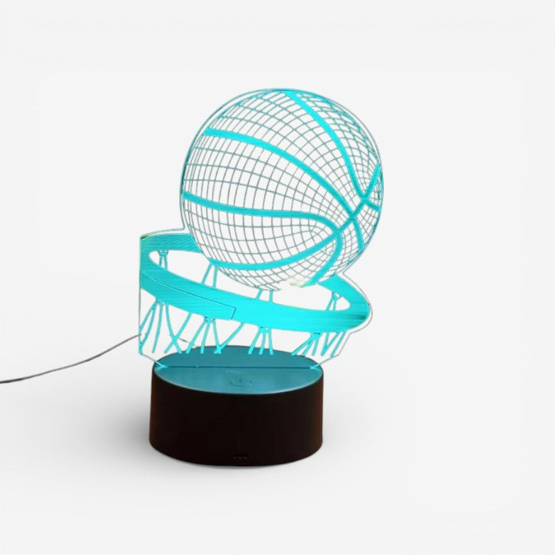 OrbAura - Lampe de table LED inspirée du basketball pour usage intérieur