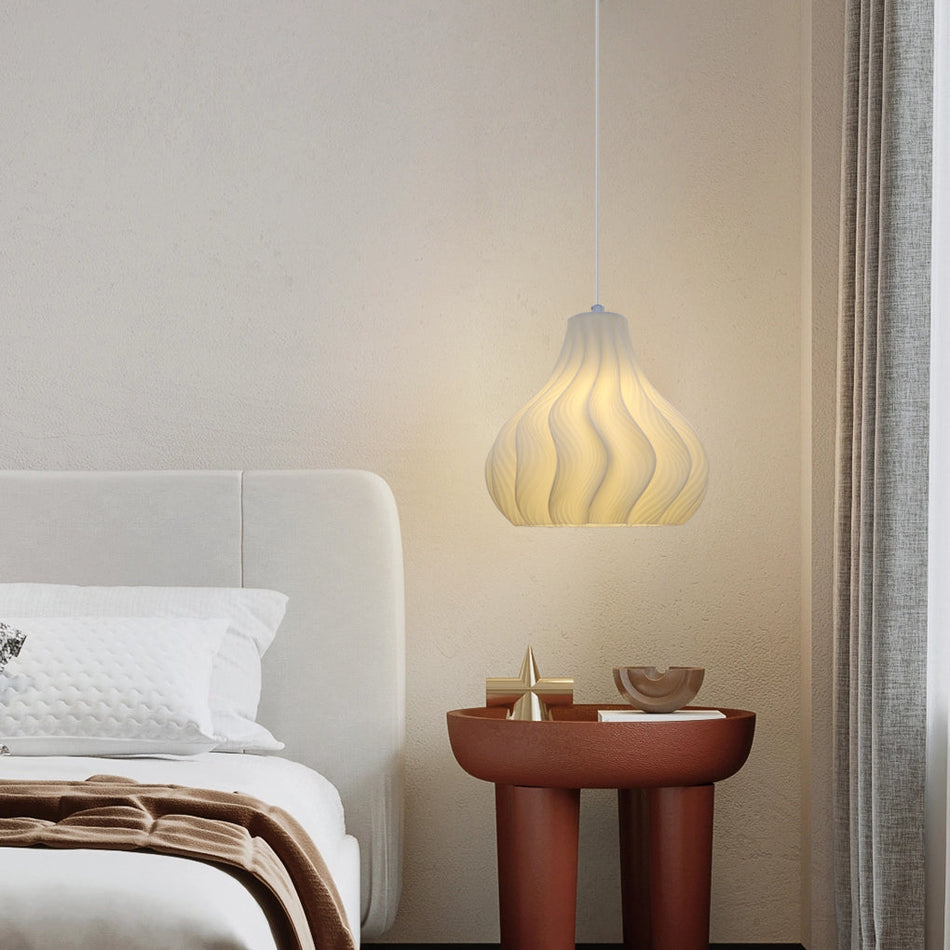 WaveGlow - Suspension LED dimmable stylée avec design rotatif en forme de vague d’eau  