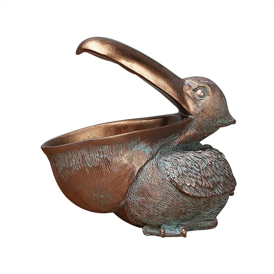 FeatherBowl – Figurine pélican avec bol de rangement décoratif