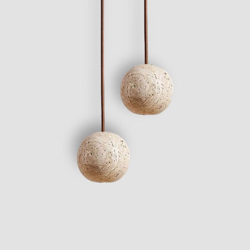 LumiGlow - Suspension ronde élégante au design naturel