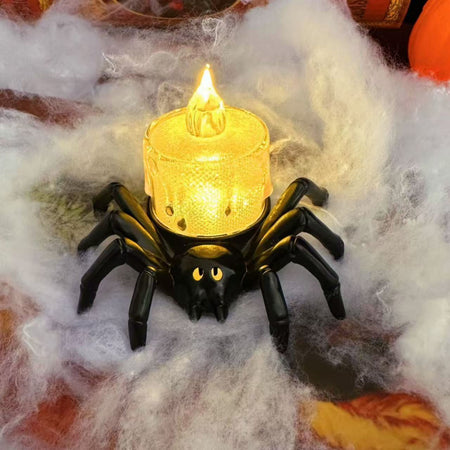 Halloween Spider Candle Holders with Creepy Designs