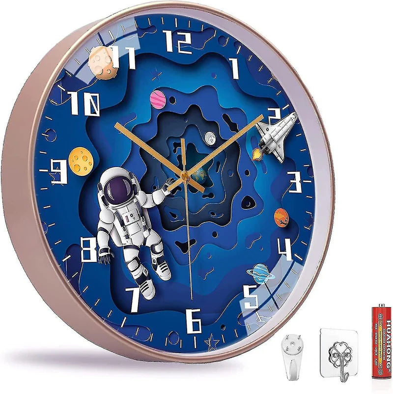 CosmoTime – Horloge mural à thème rhum pour enfants pour un apprentissage ludique et éducatif du temps