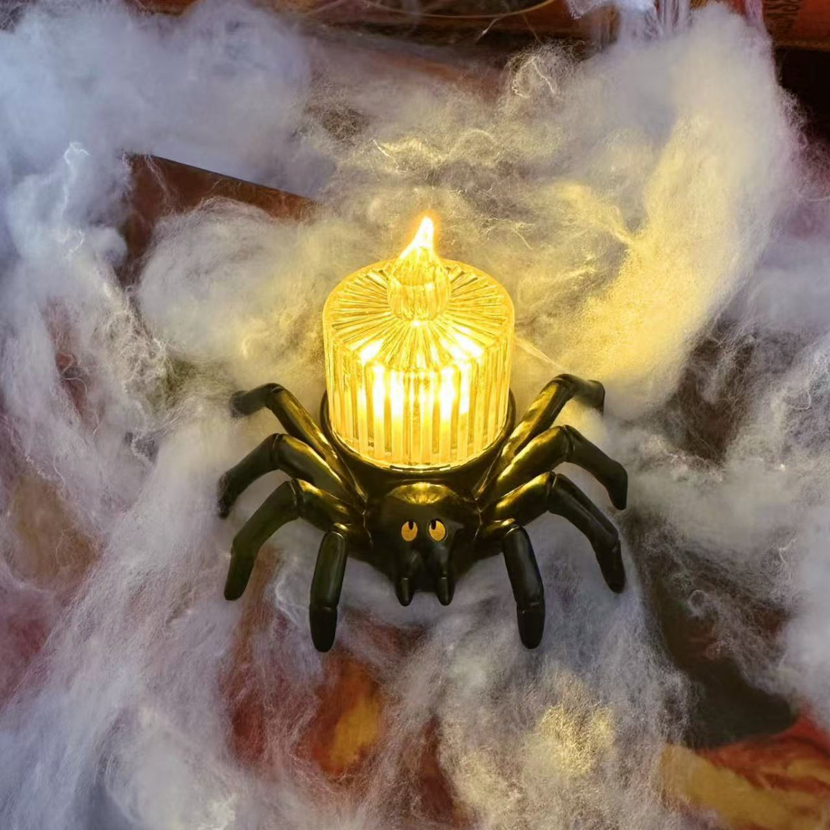 Halloween Spider Candle Holders with Creepy Designs