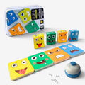 Mimicube - Jeu de puzzle d'expression avec blocs en bois