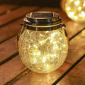 LunaGlow - Lampe en verre solaire envoûtante pour ambiance extérieure