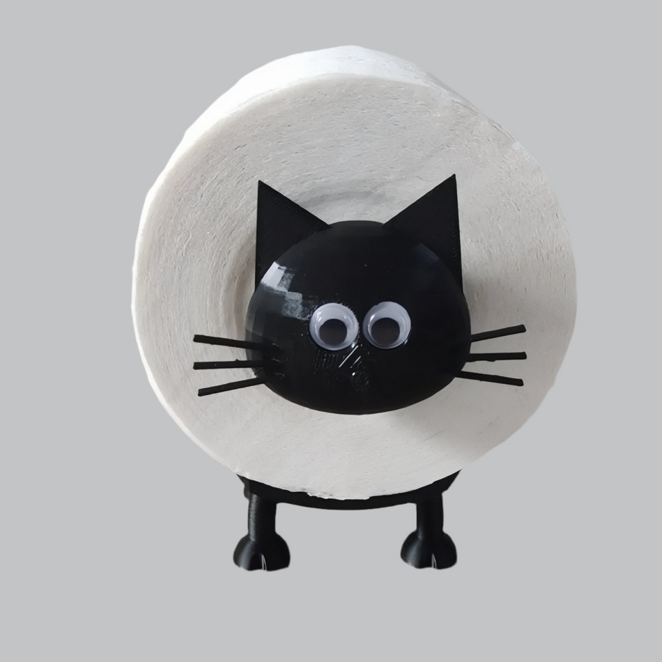 CatJoy – Distributeur de papier toilette animé en forme de chat pour un design de salle de bain amusant et fonctionnel