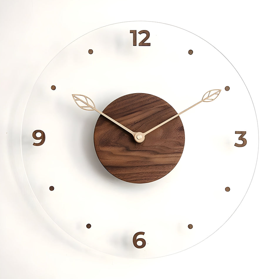 TimberTick - Horloge murale minimaliste silencieuse au design épuré pour toutes pièces