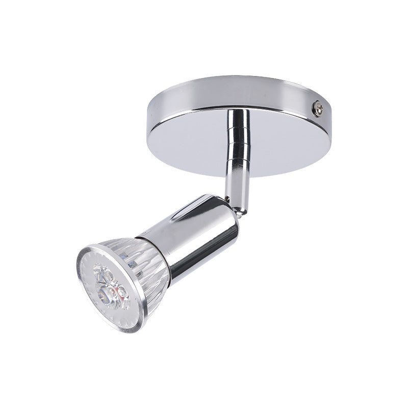 LumiBeam – Spot de plafond moderne en acier inoxydable avec abat-jour cylindrique réglable