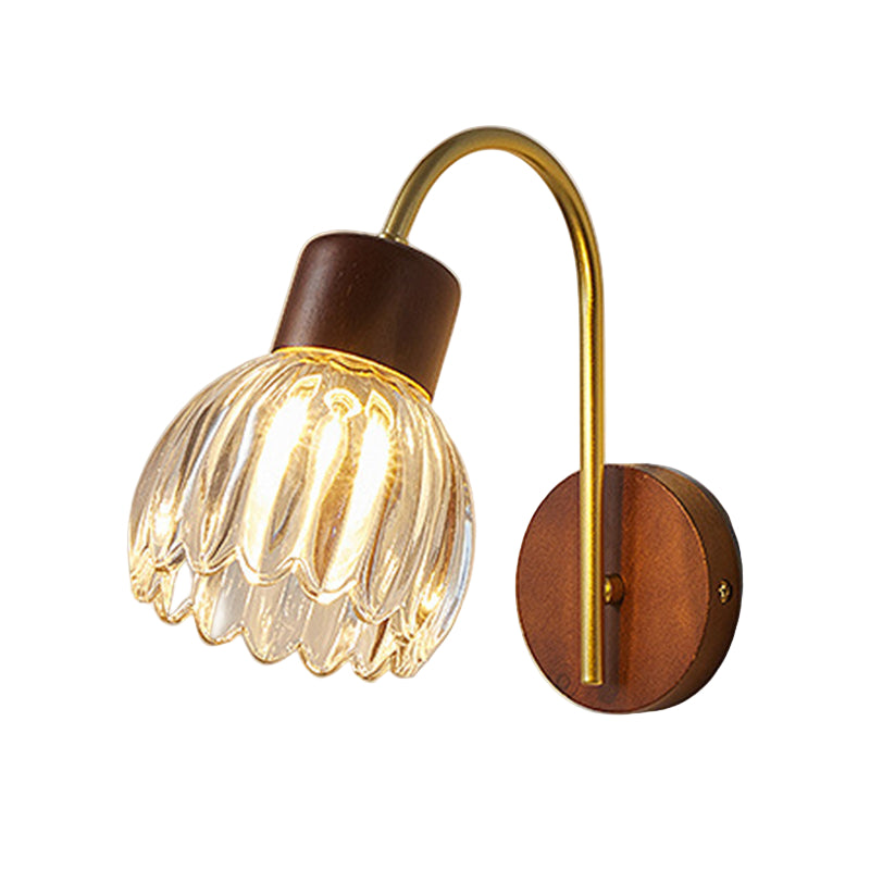DrumAura – Applique murale vintage en fer, bois et verre en forme de tambour