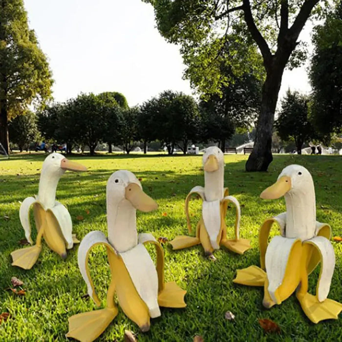 QuackCharm - Vintage Banana Duck Decor til legende haver