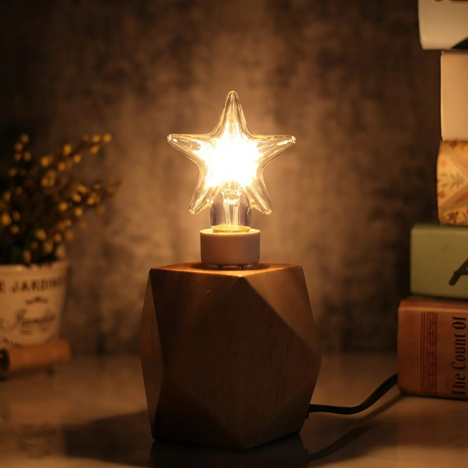 GlowStar - Ampoule LED Edison vintage cinq branches avec lumière chaude pour un éclairage décoratif convivial  