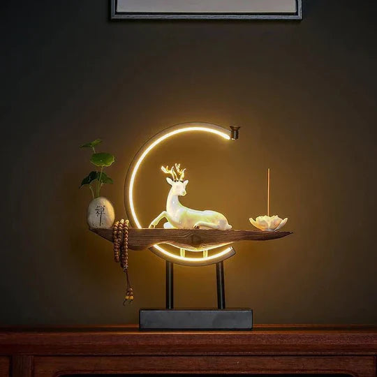 GlowStag - Lampe brûle-encens inspirée du cerf pour une ambiance paisible