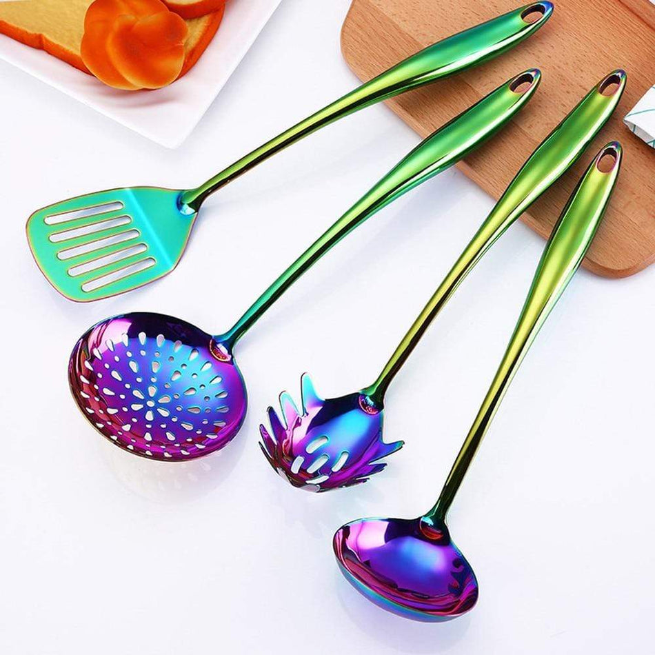 KitchenEase – Ensemble d’ustensiles de cuisine élégant avec manches longs pour un usage quotidien
