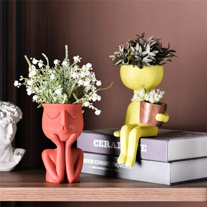 LeafNest – Mini Keramisk Potte med Stilfuldt Design til Sukkulenter