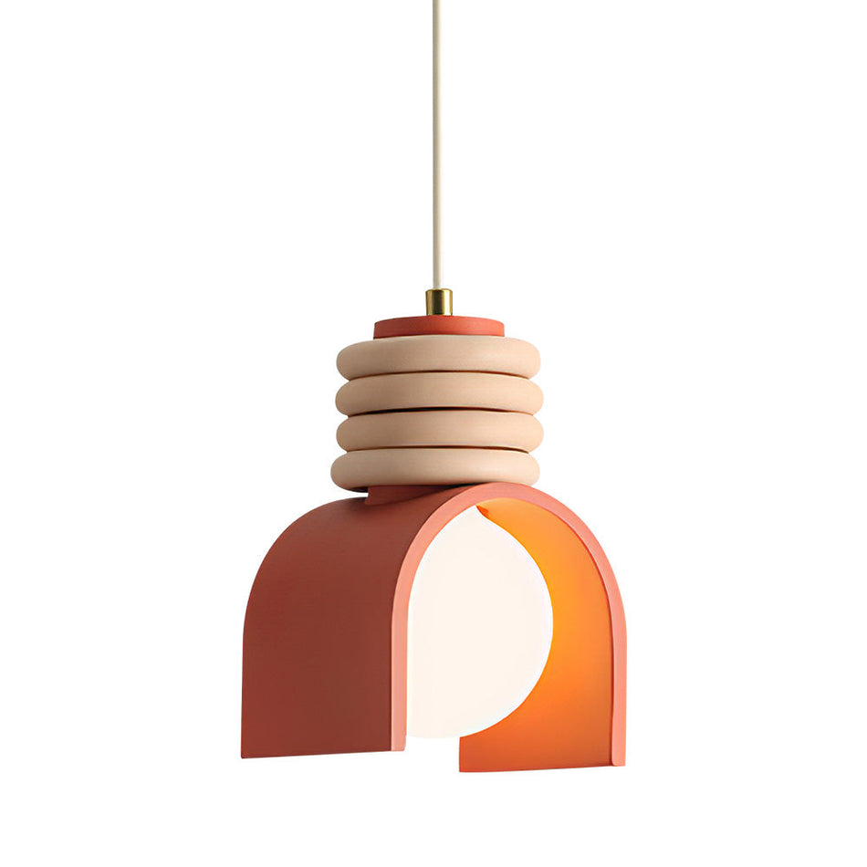 ArtsyGlow - Loftlampe med Farverige Detaljer og Kunstnerisk Design