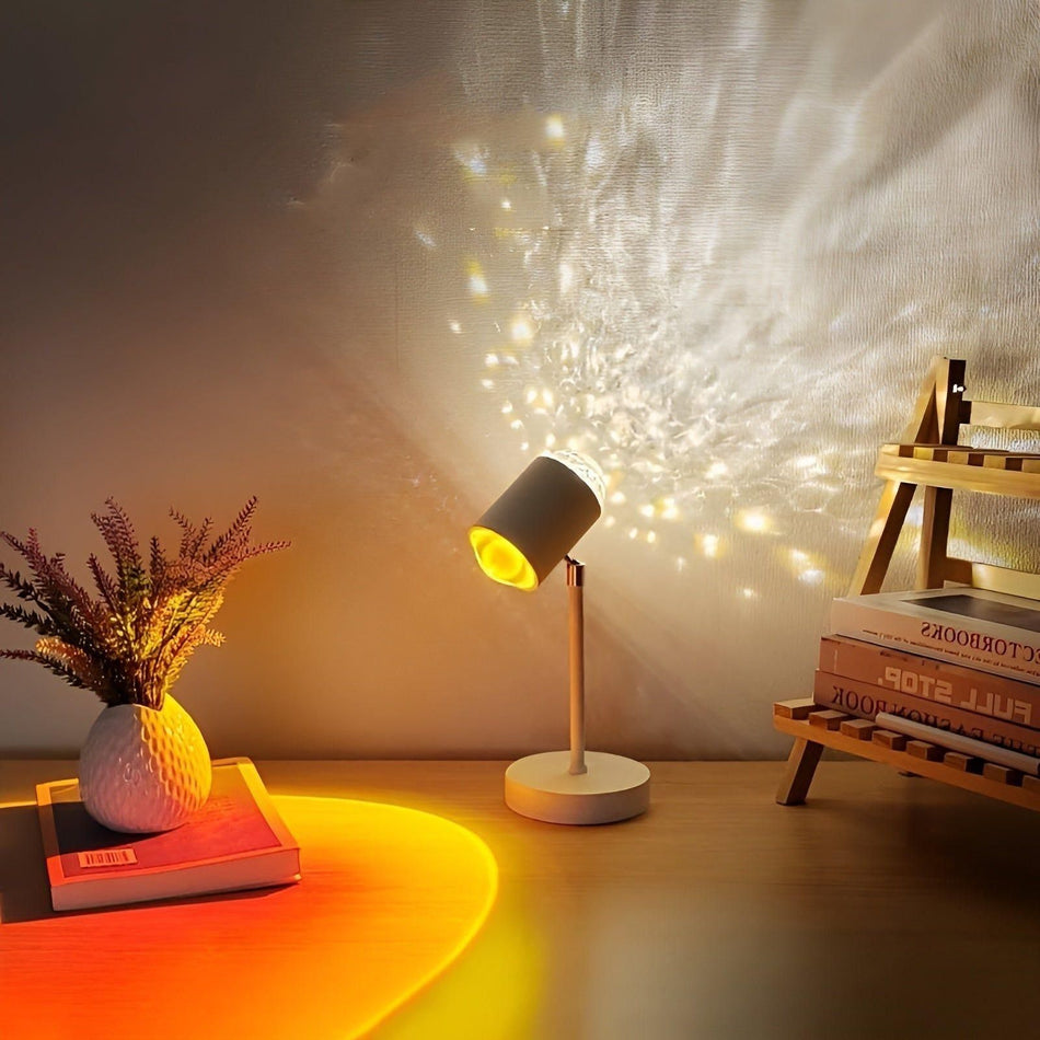 SunsetGlow - Projektions-USB-natlampe med varm atmosfære