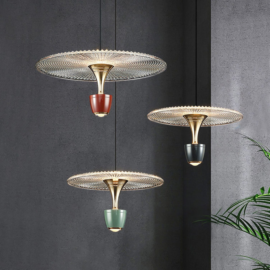 VerdoraGleam – Vintage pendel med gulddetaljer og elegant glas