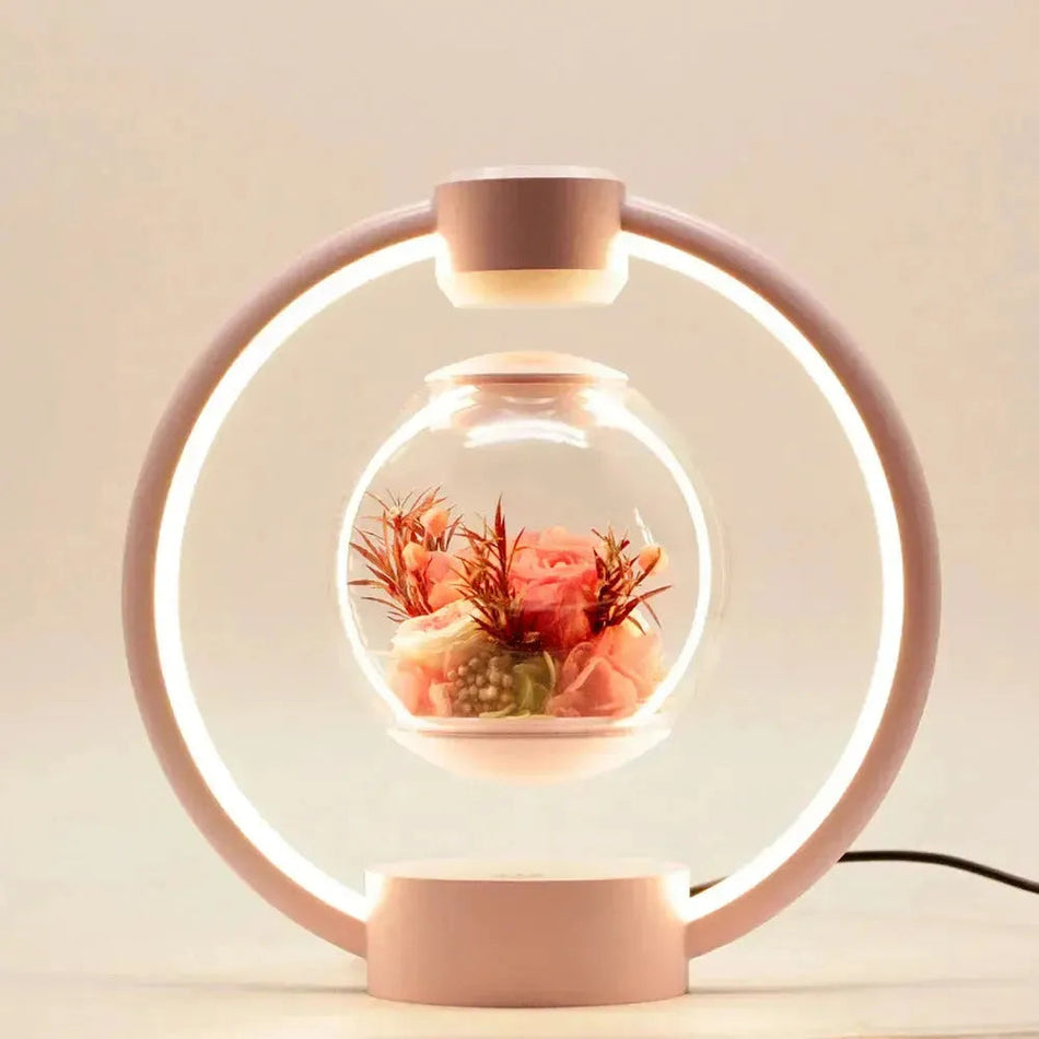 EternalGlow - Lampe fleur flottante magnétique avec ambiance LED envoûtante