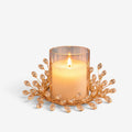Aurebranch - Anneau décoratif pour bougie avec branches dorées
