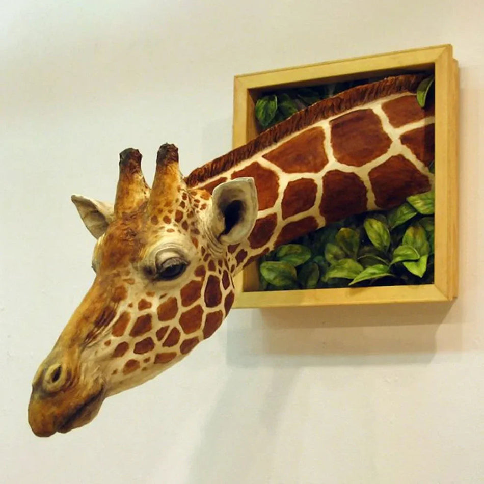 GiraffeView - 3D-girafhovedvægskulptur til kreativ indretning