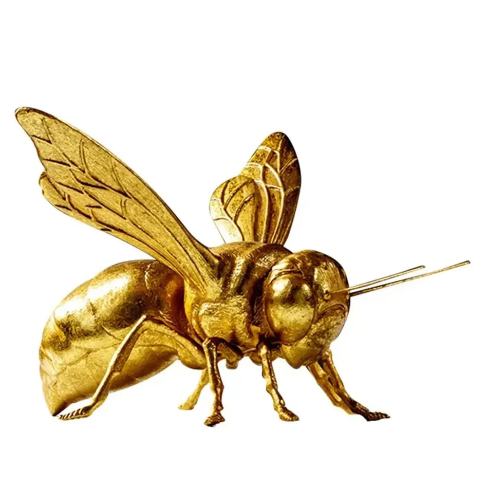 InsectaLuxe – Sculptures dorées de grenouille, sauterelle et abeille
