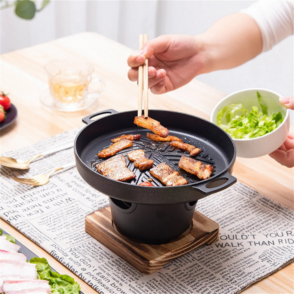 GrillMaster – Mini bærbar BBQ-pande med kompakt design til at grille overalt